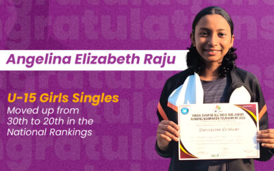 Angelina Elizabeth Raju – 20th in National U-15 Girls’ Singles